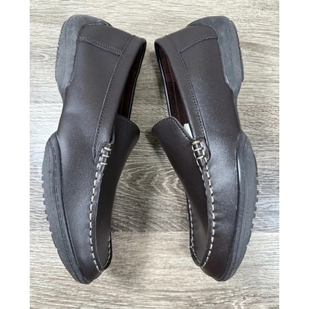 Kenneth Cole Reaction Leather Shoe Loafers Dark Brown Mens Size 6M Preppy Office